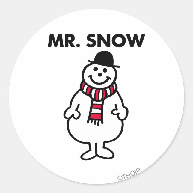 Mr. Snow | Classic Pose Round Sticker (Front)