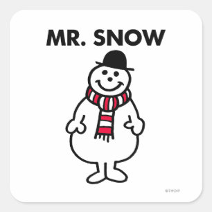 Mr. Snow   Classic Pose Square Sticker