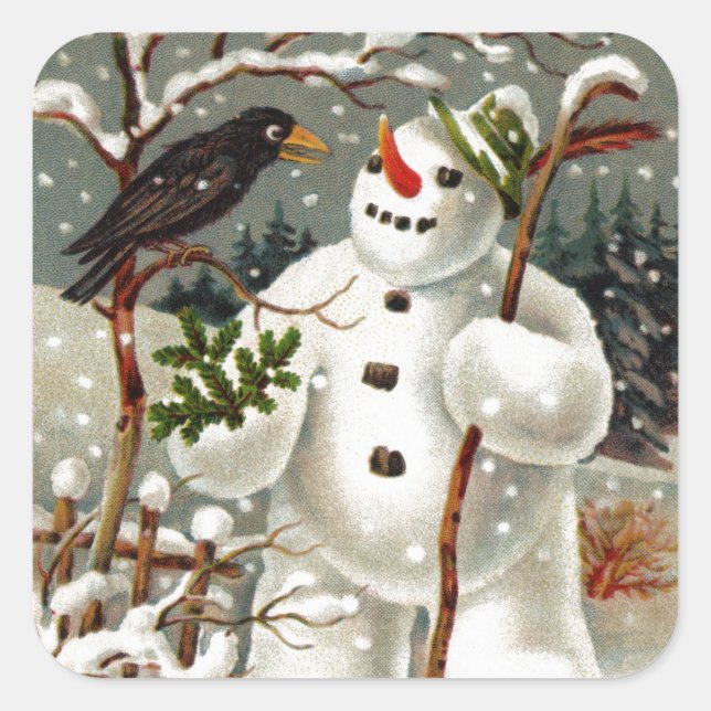 Mr. Snowman and Mr. Crow Stickers (Front)