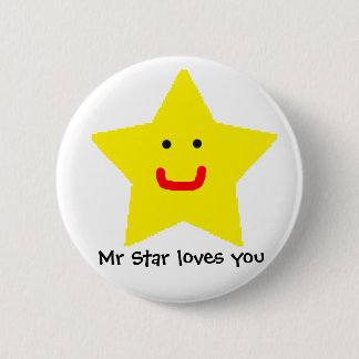 Mr Star loves you 6 Cm Round Badge