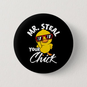 Mr. Steal Your Chick Easter Humour 6 Cm Round Badge