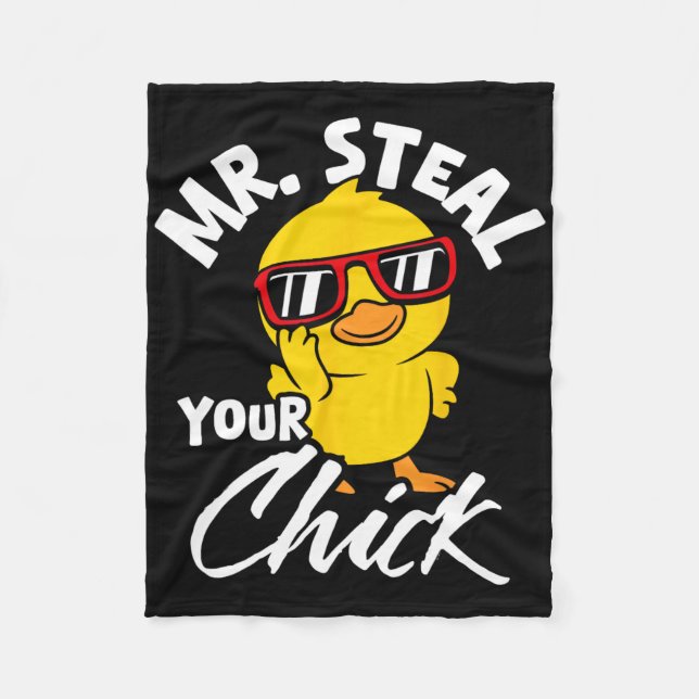 Mr. Steal Your Chick Easter Humour  Fleece Blanket (Front)