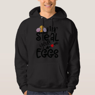 Mr Steal Your Eggs Kids Easter Sunday Boys Easter  Hoodie