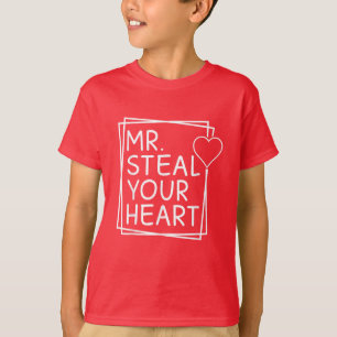 Mr Steal Your Heart Boys Toddlers Valentine's Day T-Shirt