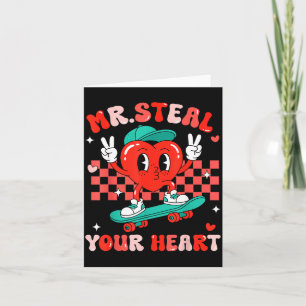 Mr Steal Your Heart For Boys Toddlers Valentine's Card