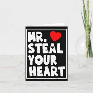 Mr Steal Your Heart For Boys Toddlers Valentines _ Card