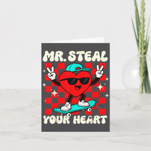 Mr Steal Your Heart For Boys Toddlers Valentine's  Card