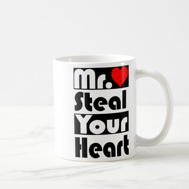 Mr Steal Your Heart For Boys Toddlers Valentines  Coffee Mug (Right)