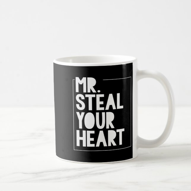 Mr Steal Your Heart For Boys Toddlers Valentines _ Coffee Mug (Right)