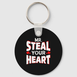 Mr Steal Your Heart For Boys Toddlers Valentines Key Ring