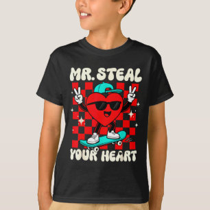 Mr Steal Your Heart For Boys Toddlers Valentine's  T-Shirt