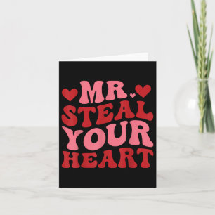 Mr Steal Your Heart Retro Valentines Day Card
