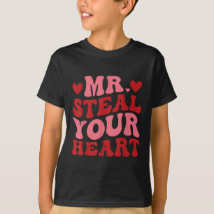 Mr Steal Your Heart Retro Valentines Day T-Shirt