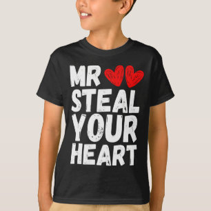 Mr Steal Your Heart Valentines Day Boys Kids T-Shirt