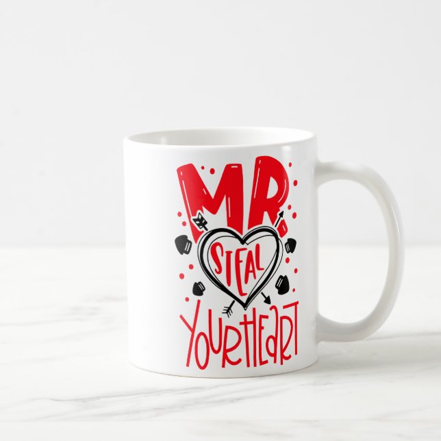 Mr Steal Your Heart Valentines Day Matching Coupl  Coffee Mug (Right)