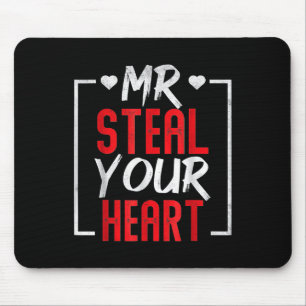 Mr. Steal Your Heart Valentines Day Mens Boys Mouse Pad
