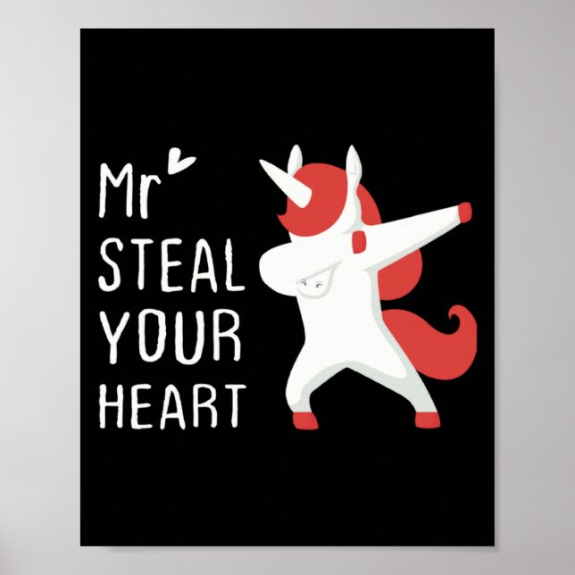 Mr Steal Your Heart Valentines Day V Day Boys Unic Poster (Front)