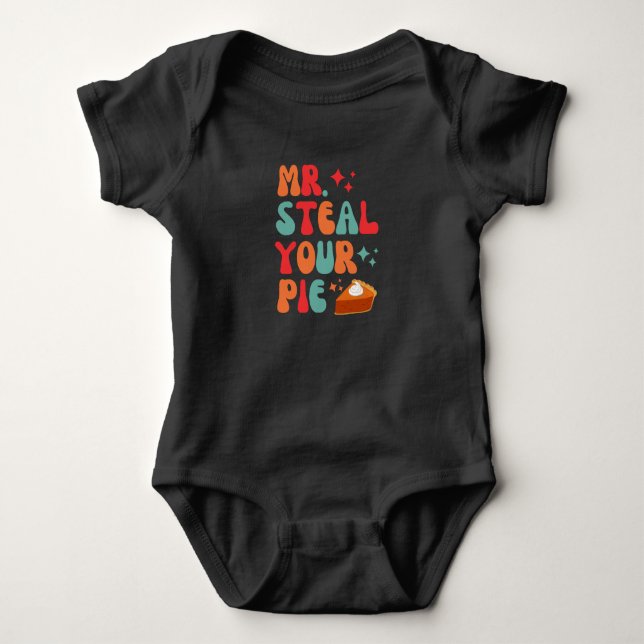 Mr Steal your Pie Baby Bodysuit (Front)