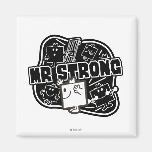 Mr. Strong   Black & White Magnet
