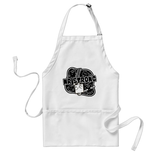 Mr. Strong | Black & White Standard Apron (Front)