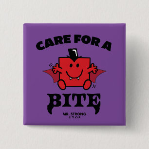 Mr. Strong Care For A Bite Halloween 15 Cm Square Badge
