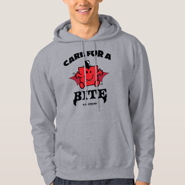 Mr. Strong Care For A Bite Halloween Hoodie (Front)
