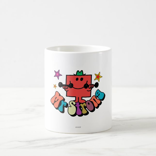 Mr. Strong | Colourful Lettering & Stars Coffee Mug (Center)