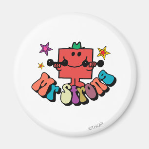 Mr. Strong Colourful Lettering & Stars Magnet