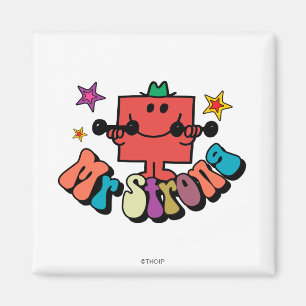 Mr. Strong Colourful Lettering & Stars Magnet