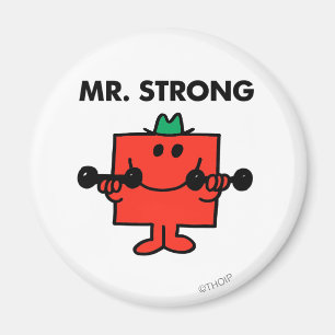 Mr. Strong   Lifting Weights Magnet