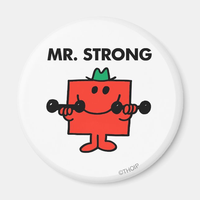 Mr. Strong | Lifting Weights Magnet (Front)