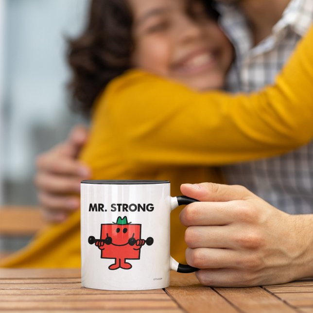 Mr. Strong | Lifting Weights Mug (Person holding mug)