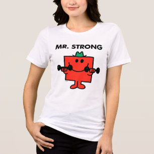 Mr. Strong   Lifting Weights Tri-Blend Shirt