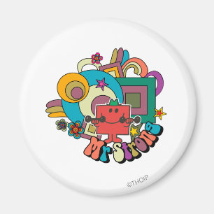 Mr. Strong Psychedelic Swirls, Stars, & Flowers Magnet