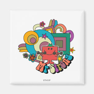 Mr. Strong Psychedelic Swirls, Stars, & Flowers Magnet