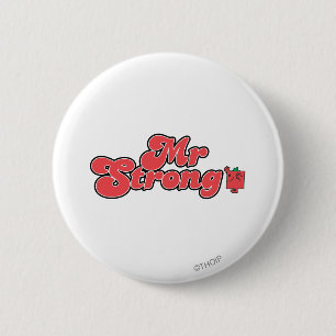 Mr. Strong   Red Lettering 6 Cm Round Badge