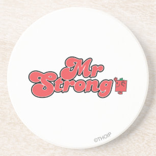 Mr. Strong   Red Lettering Coaster