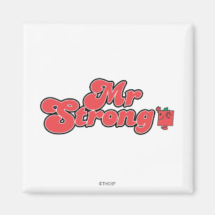 Mr. Strong   Red Lettering Magnet