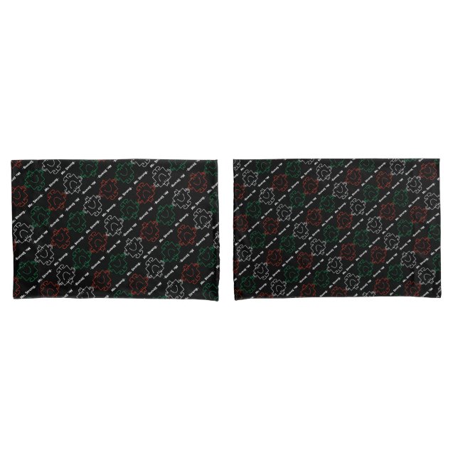Mr Strong | Red, White & Green Pattern Pillowcase (Front-Set)