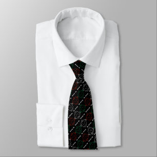 Mr Strong   Red, White & Green Pattern Tie