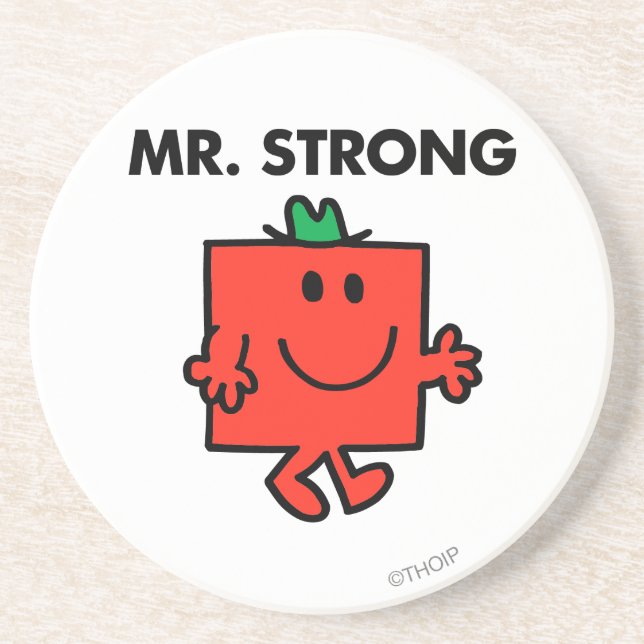 Mr. Strong Waving Hello Coaster (Front)