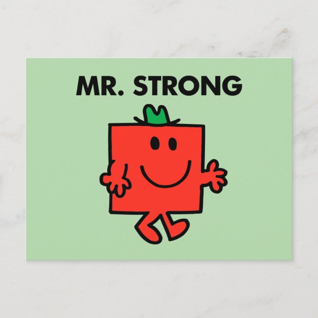 Mr. Strong Waving Hello Postcard (Front)
