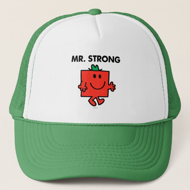 Mr. Strong Waving Hello Trucker Hat (Front)