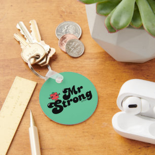 Mr. Strong   Weights & Bubble Lettering Key Ring