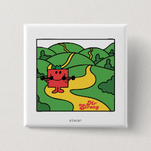 Mr. Strong Woodland Workout 15 Cm Square Badge