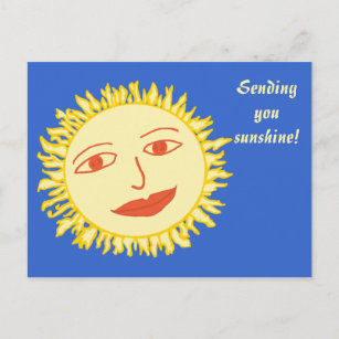 Mr Sun Thinking Of You Postcard