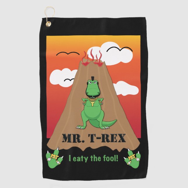 Mr. T-Rex Golf Towel (Front)