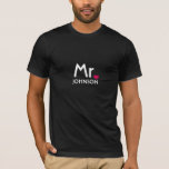 Mr t-shirt - Personalised name t-shirt<br><div class="desc">"mr and mrs", "his and hers", "his and her", "mr. and mrs", "mr & mrs", "his & hers", "his & her", couples, couple, set, pair, bride, groom, his, her, hers, mr., mrs, mister, miss, misses, missus, stylish, married, "just married", marriage, wedding, engagement, engaged, fiance, text, "black and white", personalizable, personalised,...</div>