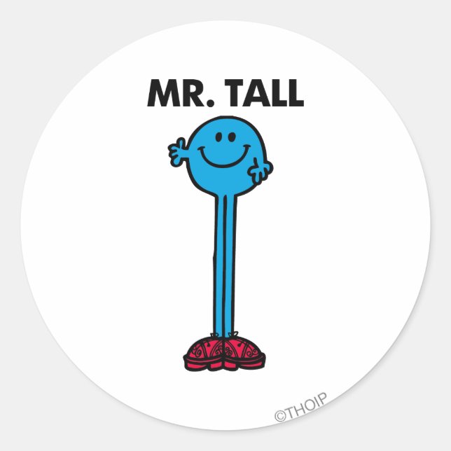 Mr. Tall | Standing Tall Classic Round Sticker (Front)