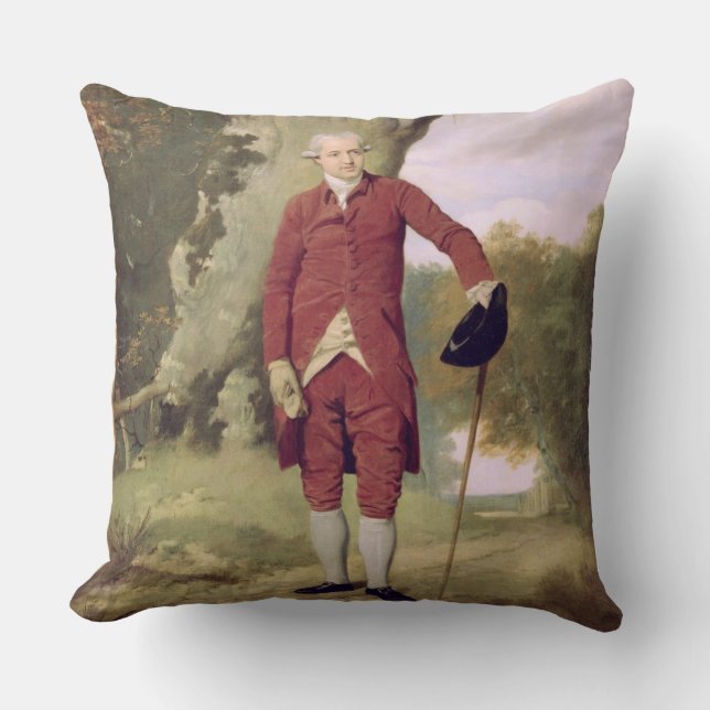 Mr Thrale, c.1770-80 (oil on canvas) Cushion (Front)